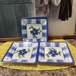 Blue and White Square appetizer plate